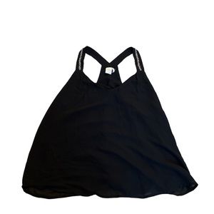 Women Paper Crane black Beaded Tank size L